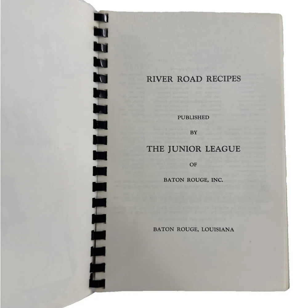 The River Road Recipes Junior League Baton Rouge LA Spiral Cookbook Vintage 1976